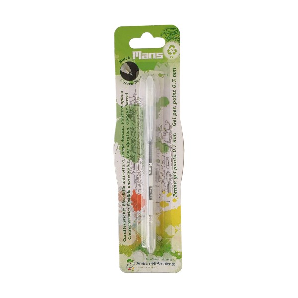 Penna punta eco 0,7 mm a gel inchiostro nero flex