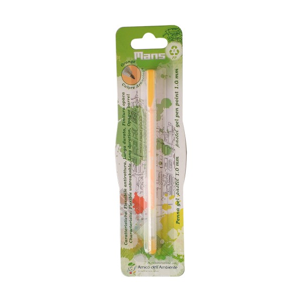 Penna punta eco 1 mm a gel inchiostro arancione...