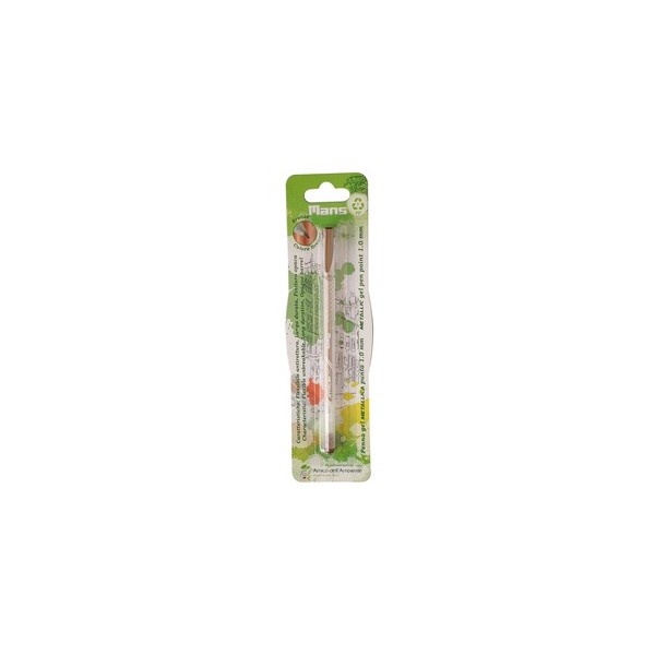 Penna punta eco 1 mm a gel inchiostro gold oro...