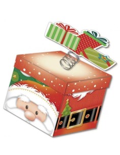 SCATOLA - BIGLIETTO AUGURALE NATALE 12X12X12 SURPRISE BOX...