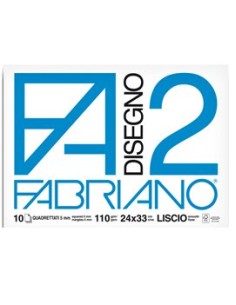 ALBUM DISEGNO F2 24x33 rig 5 mm 10 fogli QUADRETTATO...