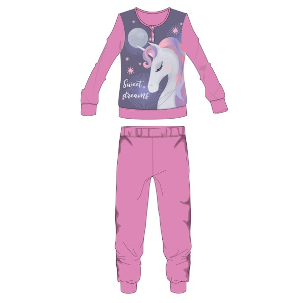 Pigiama In Pile unicorno bambina invernale 0063