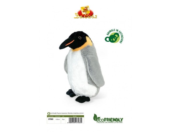 PELUCHE PINGUINO IMPERATORE CM 30 ECO FRIENDLY 27583