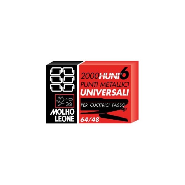 PUNTI METALLICI UNIVERSALI 6 64/48 scatola 2000...