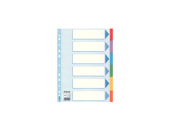 Separatore Intercalari Cartoncino Esselte A4 6 tasti