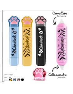 Correttore e colla paw 2 in uno Colourbook