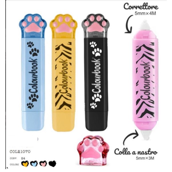 Correttore e colla paw 2 in uno Colourbook