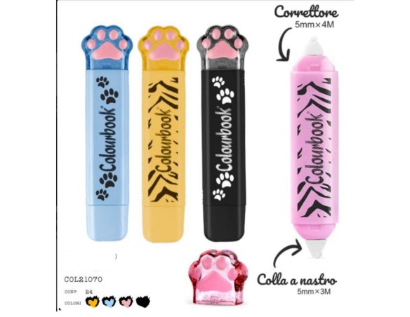 Correttore e colla paw 2 in uno Colourbook