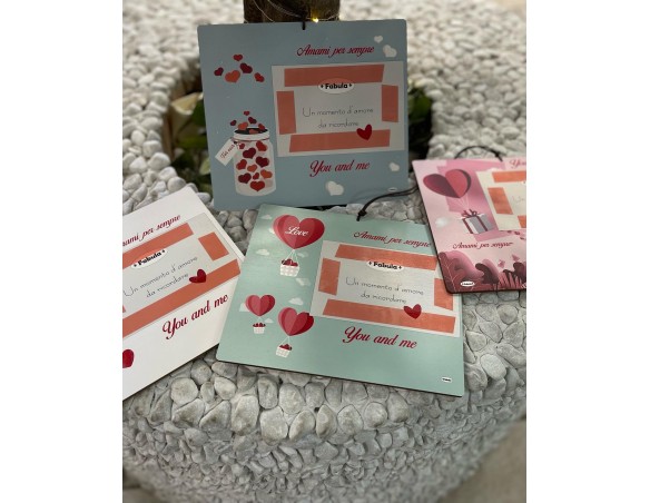 Targa amore 20 cm con spazio foto 10x15 ( ideale per san valentino )