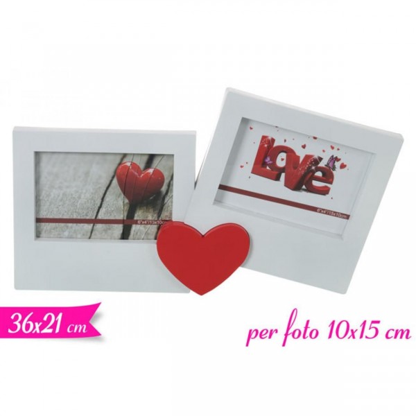 PORTA FOTO CON CUORE PER FOTO 10X15 CM 782073...