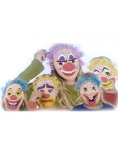 MASCHERA CLOWN CAPELLI SOGG.21156