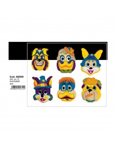 Maschera Carnevale Plastica Animali