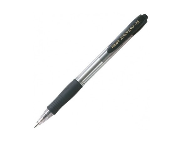 PENNA SUPER GRIP M 1,0 PILOT SCATTO NERO (COLORE NERO)