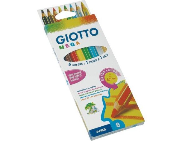 Pastelli Pastelloni Giotto Mega - assortiti - conf. 8