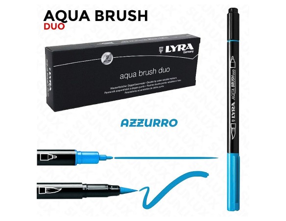 LYRA PENNARELLO AQUA BRUSH DUO AZZURRO