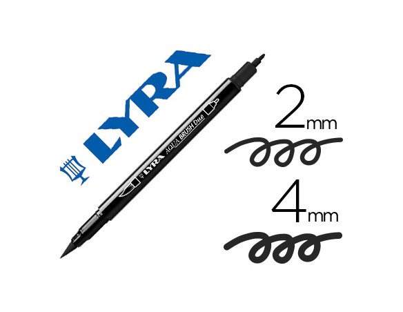 LYRA PENNARELLO AQUA BRUSH DUO NERO