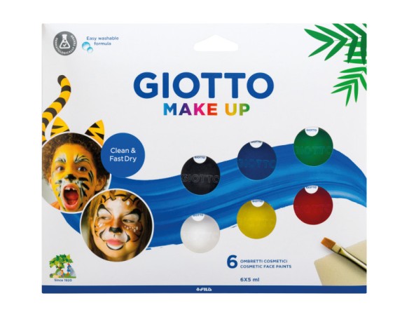 SET 6 OMBRETTI COSMETICI 5 ML. GIOTTO MAKE UP COLORI CLASSICI FILA