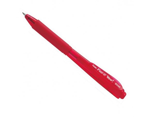 PENNA PENTEL SFERA A SCATTO WOW BK440 ROSSO 1.0MM feel it