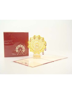 Biglietto auguri origami ruota panaromica
