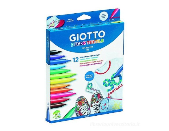 Pennarelli per tessuti Giotto Decor Textile - assortiti - conf. 12