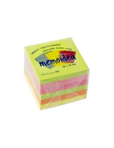 blocco memo POST IT COLORATI 75X75 NEON 6PZ