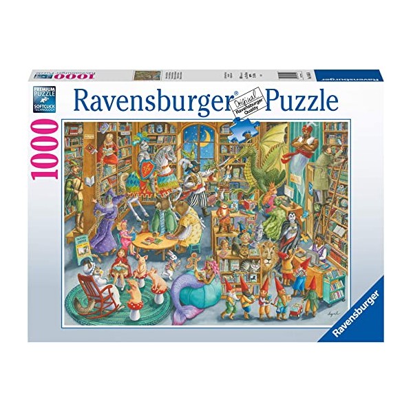 Ravensburger Puzzle 1000 Pezzi, Mezzanotte in Biblioteca, Collezione  Fantasy, Jigsaw Puzzle per Adulti, Puzzle Ravensburger - S