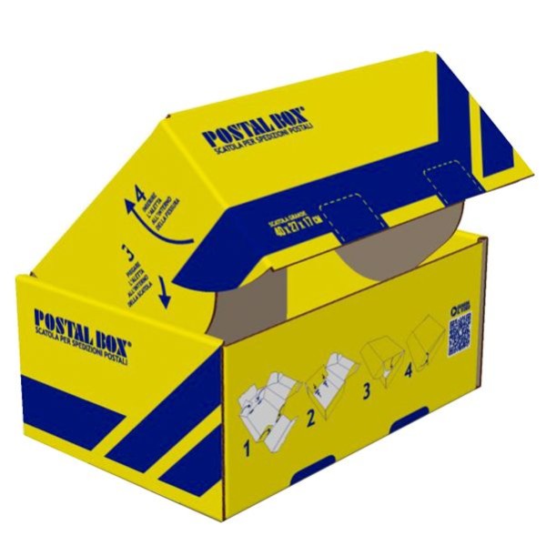 SCATOLA SPEDIZIONI POSTAL BOX XS, GIALLO/BLU,...