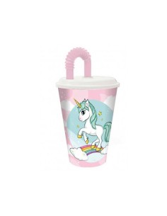 BICCHIERE CON CANNUCCIA UNICORNO 430ml  C.U.
