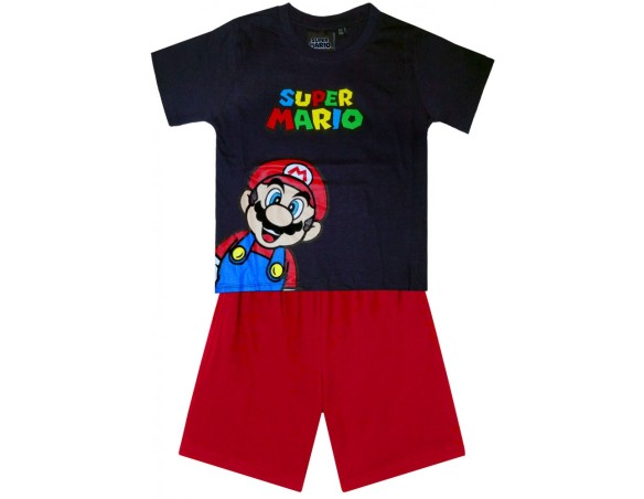 Pigiama Manica Corta Cotone Super Mario completino estivo taglia unica 3 anni