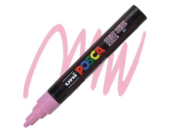 PENNARELLO UNI POSCA UNIPOSCA MM.2,5 PC5M ROSA CHIARO ROSA CIPRIA  ( COLORE ROSA CHIARO) SPECIAL