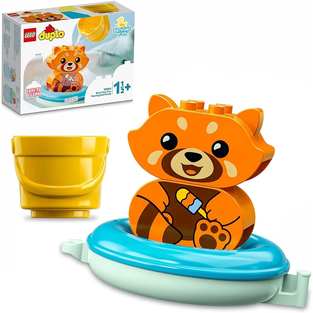 LEGO DUPLO Ora del Bagnetto: Panda Rosso Galleggiante, Giochi per Vasca da  Bagno, per Bambini da 1 Anno e 1/2, 10964