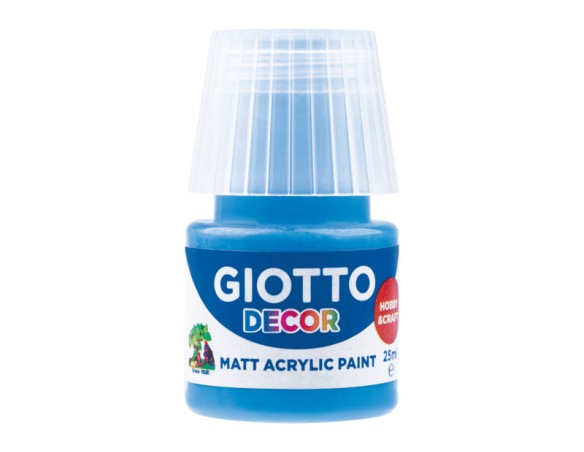 Tempera acrilica 25 ml ciano celeste fila decor