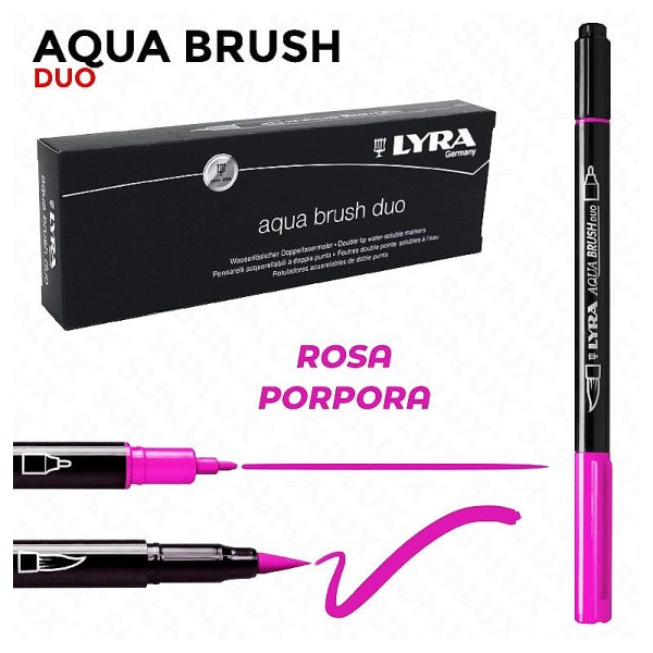 LYRA PENNARELLO AQUA BRUSH DUO ROSA PORPORA FUCSIA