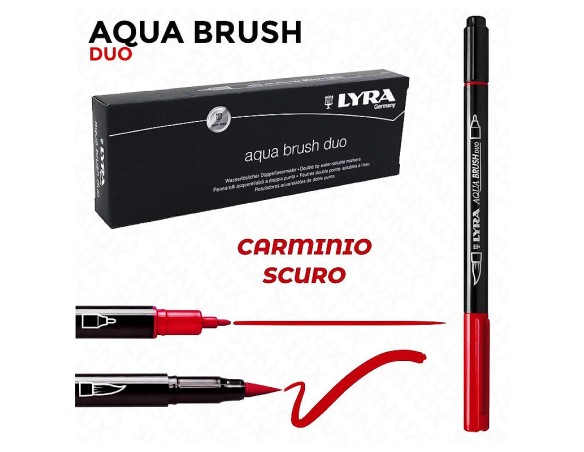 LYRA PENNARELLO AQUA BRUSH DUO ROSSO CARMINIO SCURO