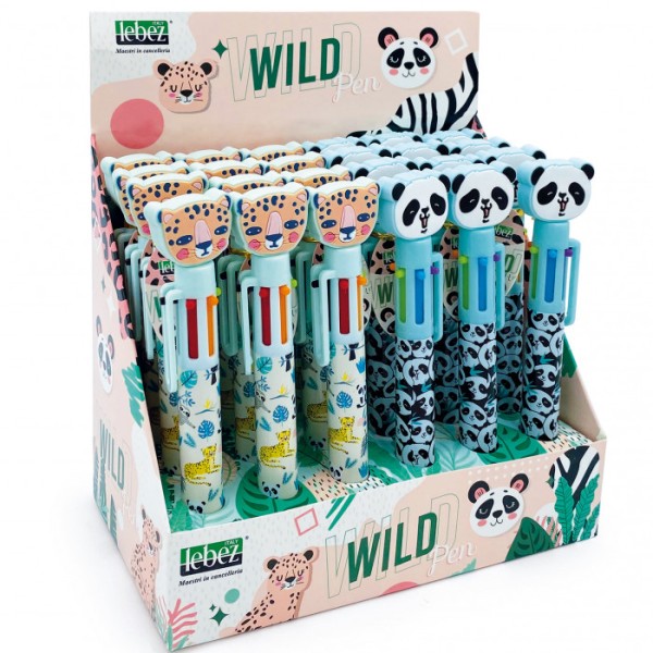 PENNA SFERA 6 COLORI WILD SAVANA LEBEZ ( 81245 )