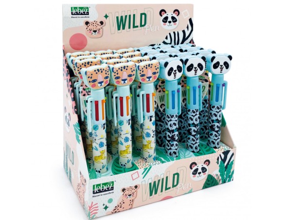 PENNA SFERA 6 COLORI WILD SAVANA LEBEZ ( 81245 )