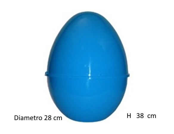 GUSCIO UOVO CONTENITORE VUOTO AZZURRO BLU 39x31