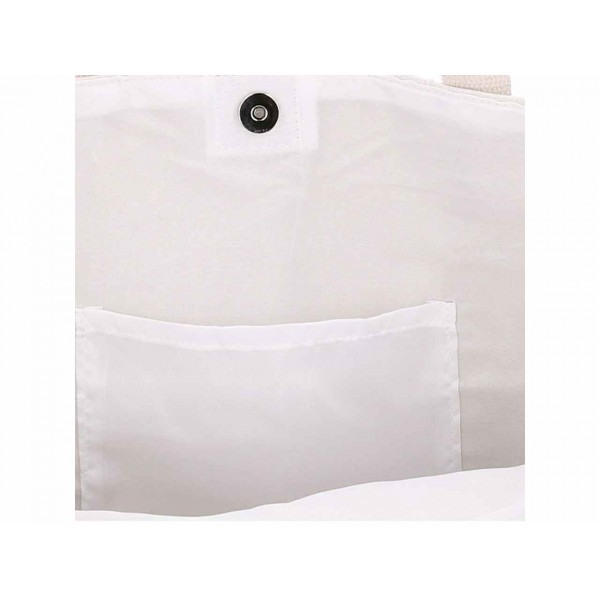 BORSA MARE TESSUTO CON RICAMO VERDE 1013090000