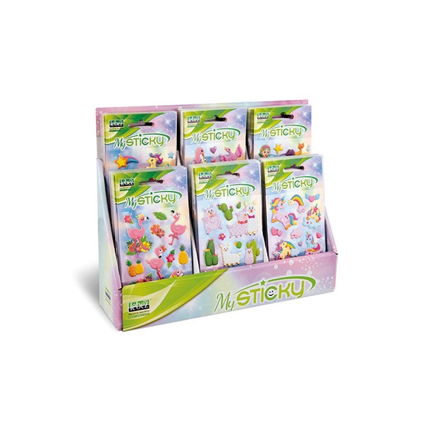 sticker adesivi lebez 3d my sticky glitter