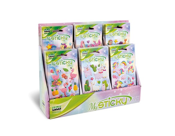 sticker adesivi lebez 3d my sticky glitter