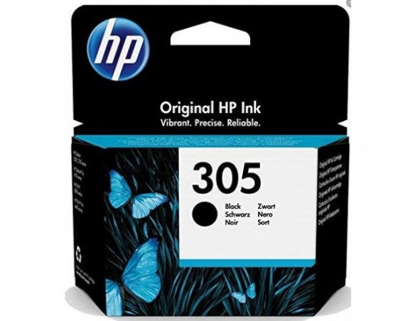 Cartuccia Hp 305 nera originale di inchiostro, compatibile con stampanti a getto d'inchiostro HP DeskJet serie 2700, 4100, Envy