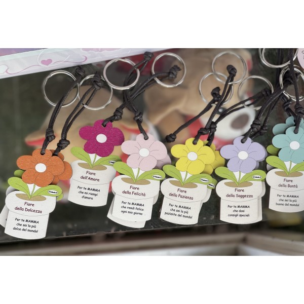 Portachiavi fiore mamma 10 cm ( ideale per...