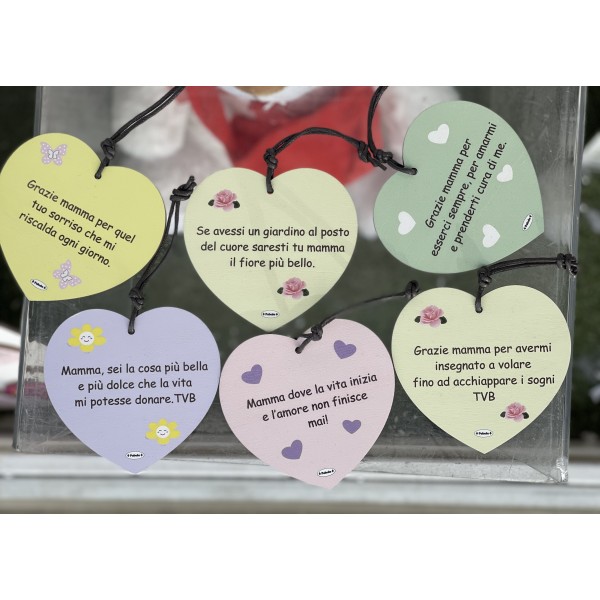 Targa cuore Con portachiavi mamma 10 cm (...