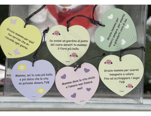 Targa cuore Con portachiavi mamma 10 cm ( ideale per festa della mamma )