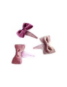 fermaglio clic clac “baby mouse” con fiocco in velluto...