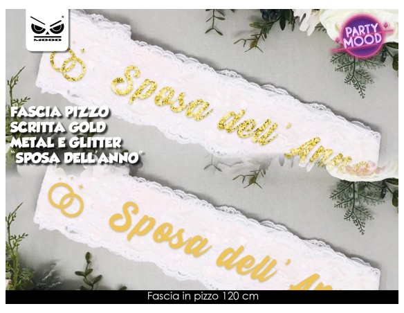 FASCIA NUBILATO SPOSA DELL'ANNO PIZZO ST5505