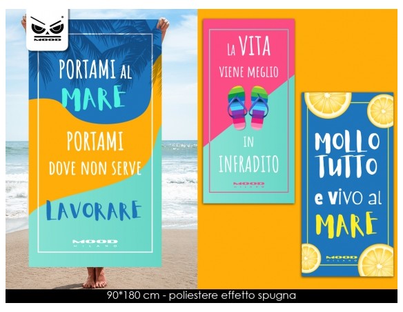 TELO MARE ADULTO CON FRASI COD. SM461