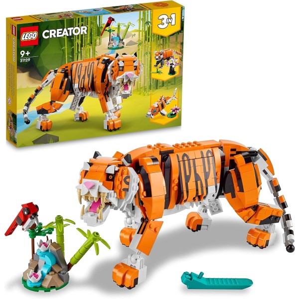 LEGO 31129 Creator 3 in 1 Tigre Maestosa, Idea...
