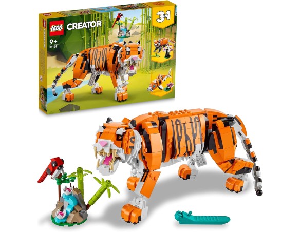LEGO 31129 Creator 3 in 1 Tigre Maestosa, Idea Regalo di Natale per Bambini e Bambine da 9 Anni in su, Set da Collezione con Fi