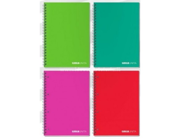 QUADERNO MAXI SPIRALATO CON FORI PPL 120 FOGLI 1 RIGO TINTA UNITA